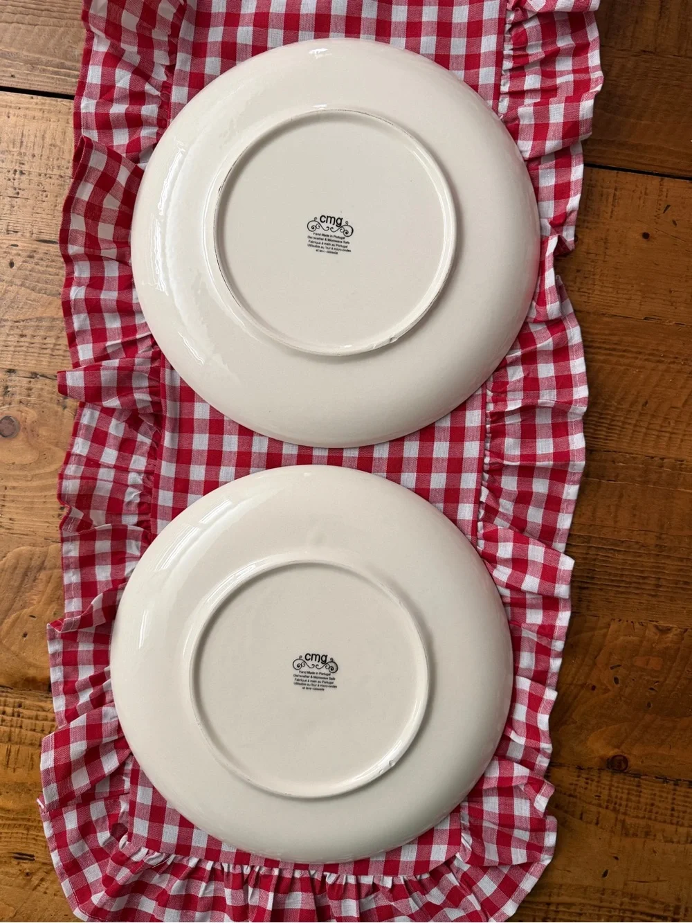 Christmas Tree Dinner Plates - Green & Red